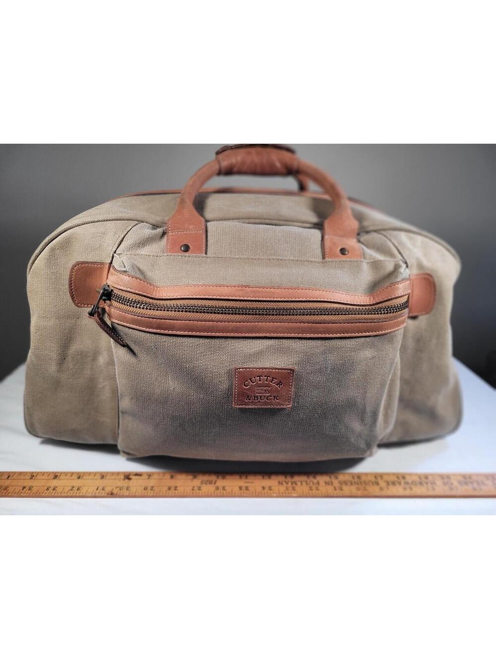 Mercedes Benz Bag w LOGO Travel Duffel bag Canvas Leather Cutter & Buck
